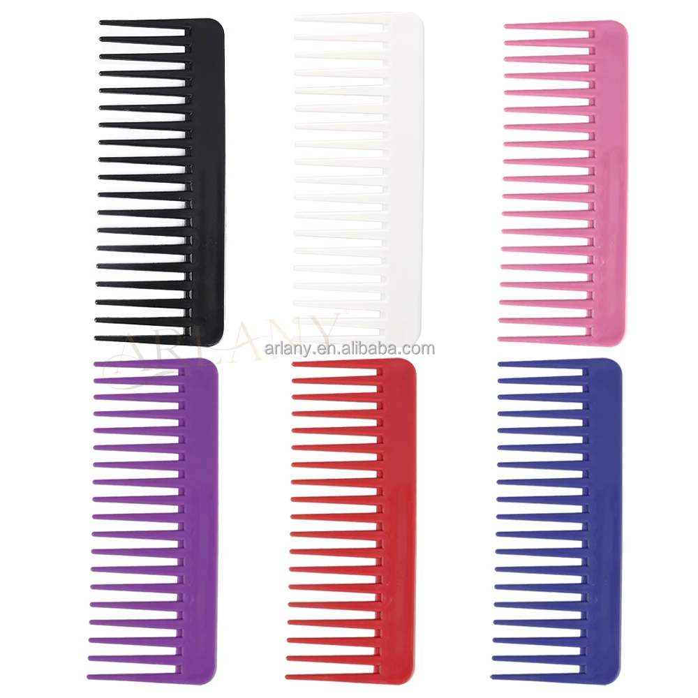 ARLANY Custom Logo Portable Wide Tooth Comb Travel French Hair Detangling Comb Styling Shampoo Comb for Women Men Kids