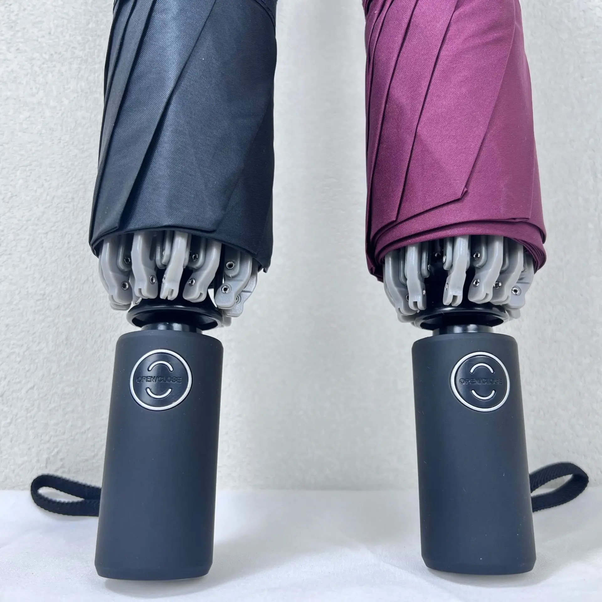 Automatic Portable Reverse Car Reflective  Luminous Windproof Folding Inverted Umbrella