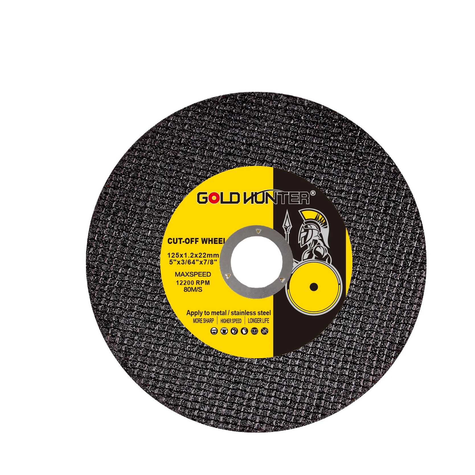 Сверхтонкий режущий диск A46 TBF 41 GOLD HUNTER, диск для резки/колесо/отрезное колесо для стали и нержавеющей стали, 5 дюймов, 125x1,6x22,2 мм