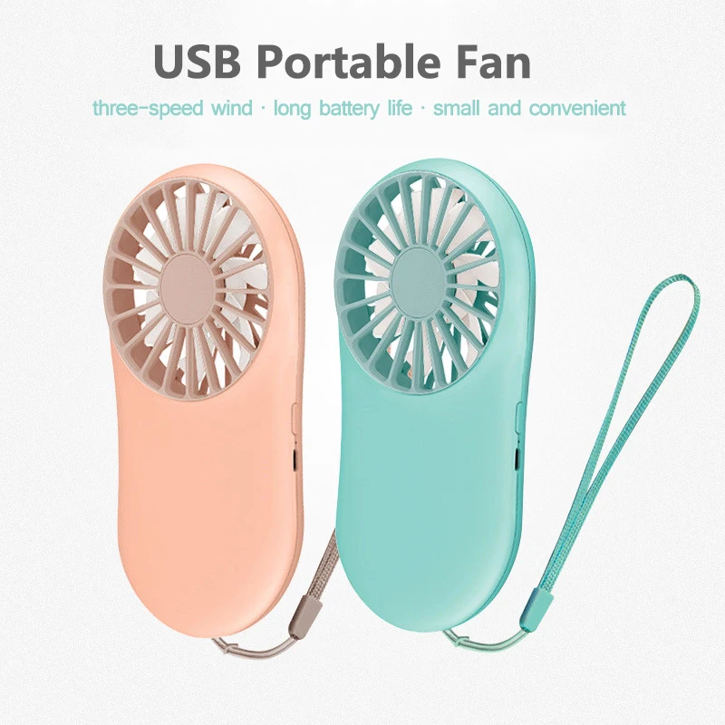electric 3 speed usb mini handheld portable rechargeable fan