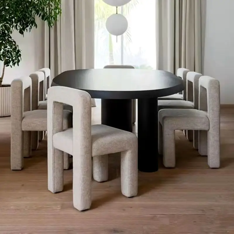 High Quality Elastic Sponge designer Luxury Banquet grey velvet dining soft bag chair Leather Cushion Wood Legs en restaurant