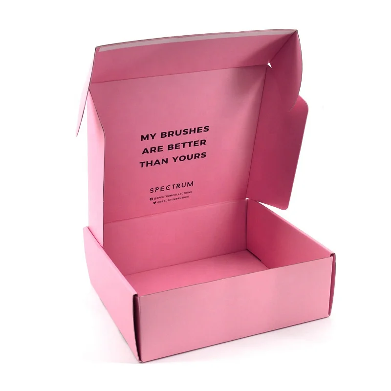  Large Pink Wholesale Custom Logo Cardboard Tuck Top Shipper Mailing Paper Corrugated Shipping Boxes For Dress