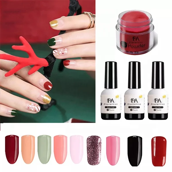 Custom Logo Dipping Powder Base Activator Dip Top Coat Dipping Liquid System for Acrylic Powder Nail Supplies Private Label OEM