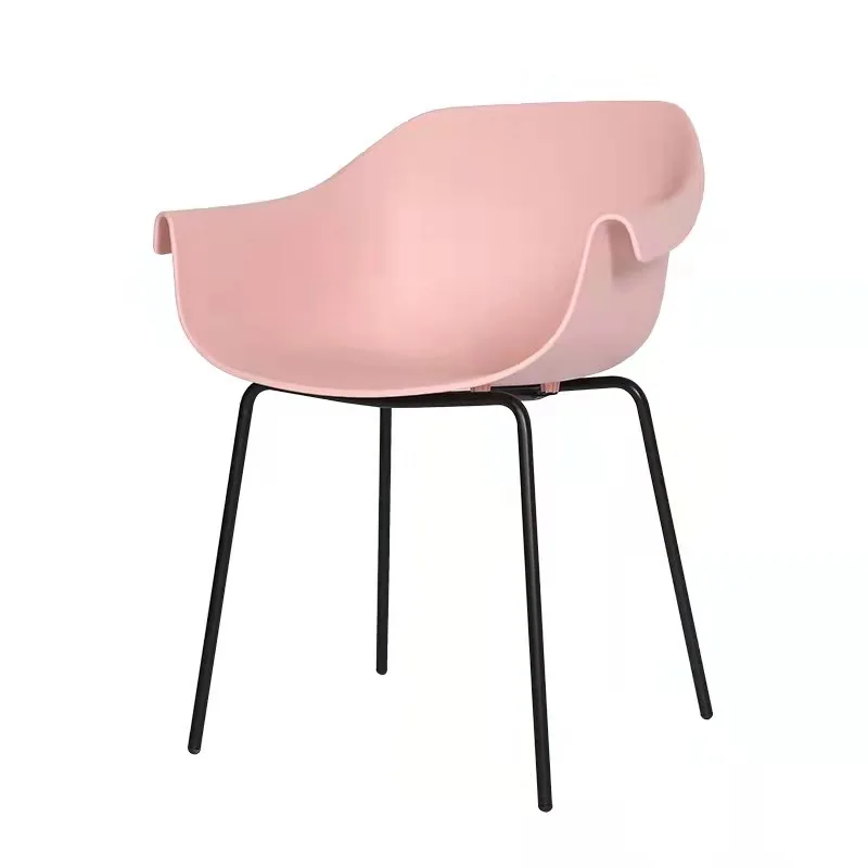 simple PP metal frame hotel dining chairs nordic hotel design chairs