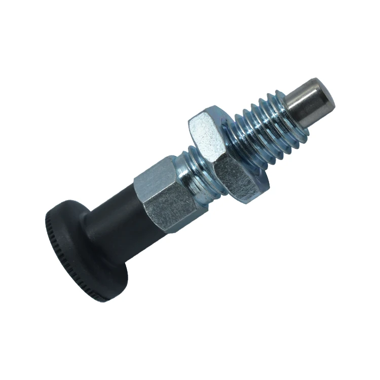 High Quality Long Knob Retractable Stainless Steel Spring Plunger Index Plunger With Lock Nut