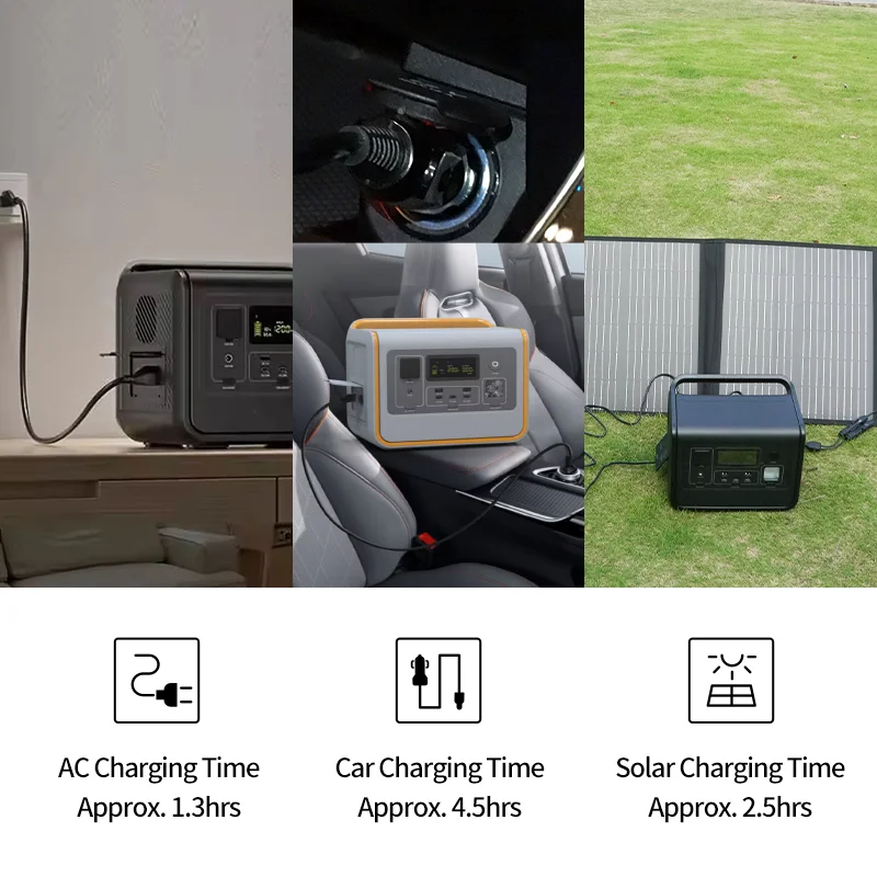 800W/512Wh portable power station for camping and outdoor power bank with factory price