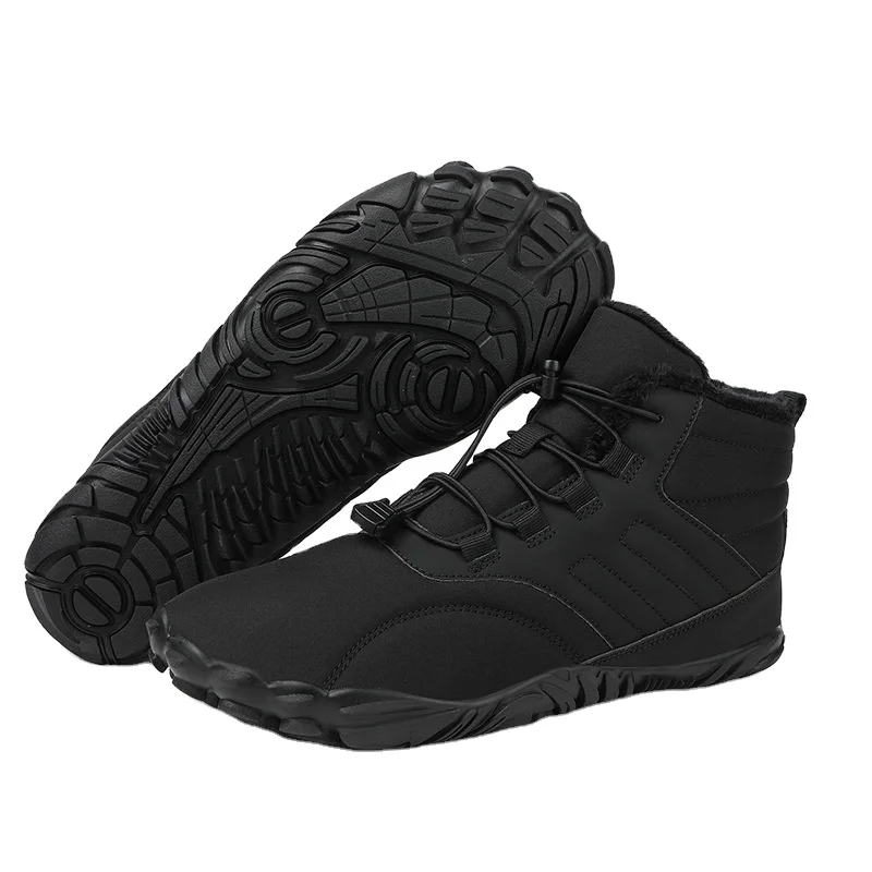 New Arrival Mid-Cut Outdoor Anti-Slip Winter Fleece Finger Shoes Hiking Trekking Boot