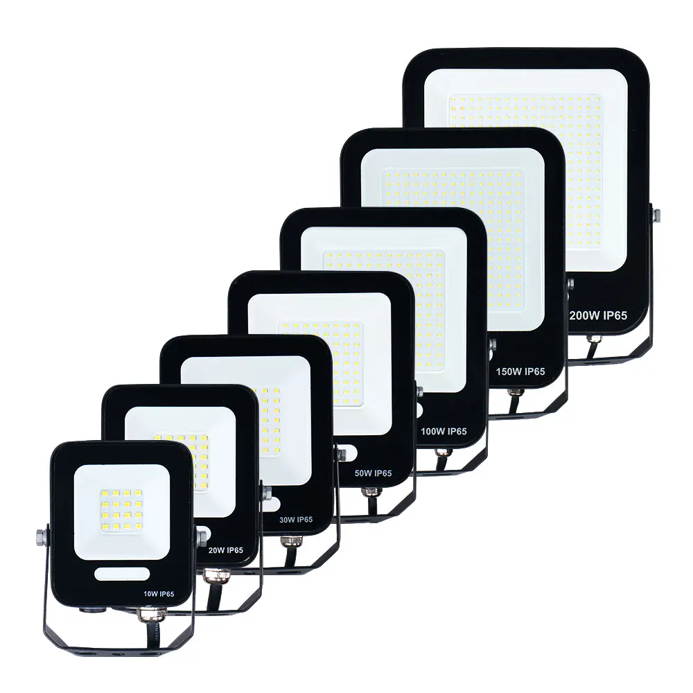 KCD High Power Flood Lamp Outdoor Sports Stadium Large Area Super Bright Waterproof 30w 50w 100w 150w 200w 300w LED Flood Light