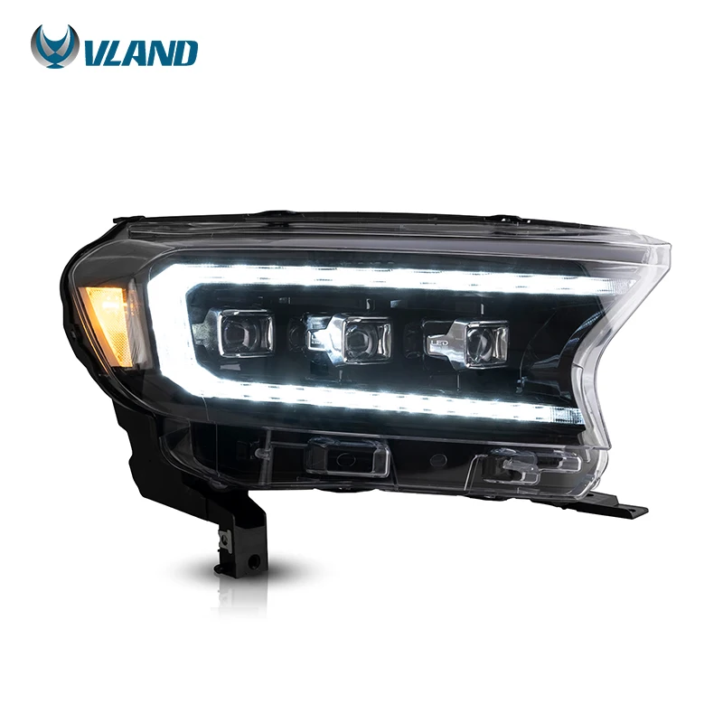 Vland Factory Wholesale Head Light for Ford Ranger (T6) 2016-2021 Car Parts LED Lamp Sequential Accessories Headlights Auto