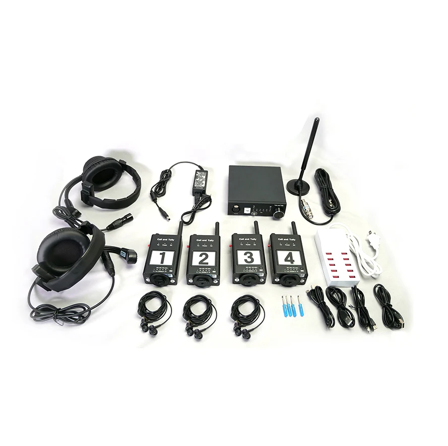 Multi-Effect Professional 2000m Accurate Duplex 4 Way ATEM Mini Intercom Wireless Tally for Studio and Camera Studio