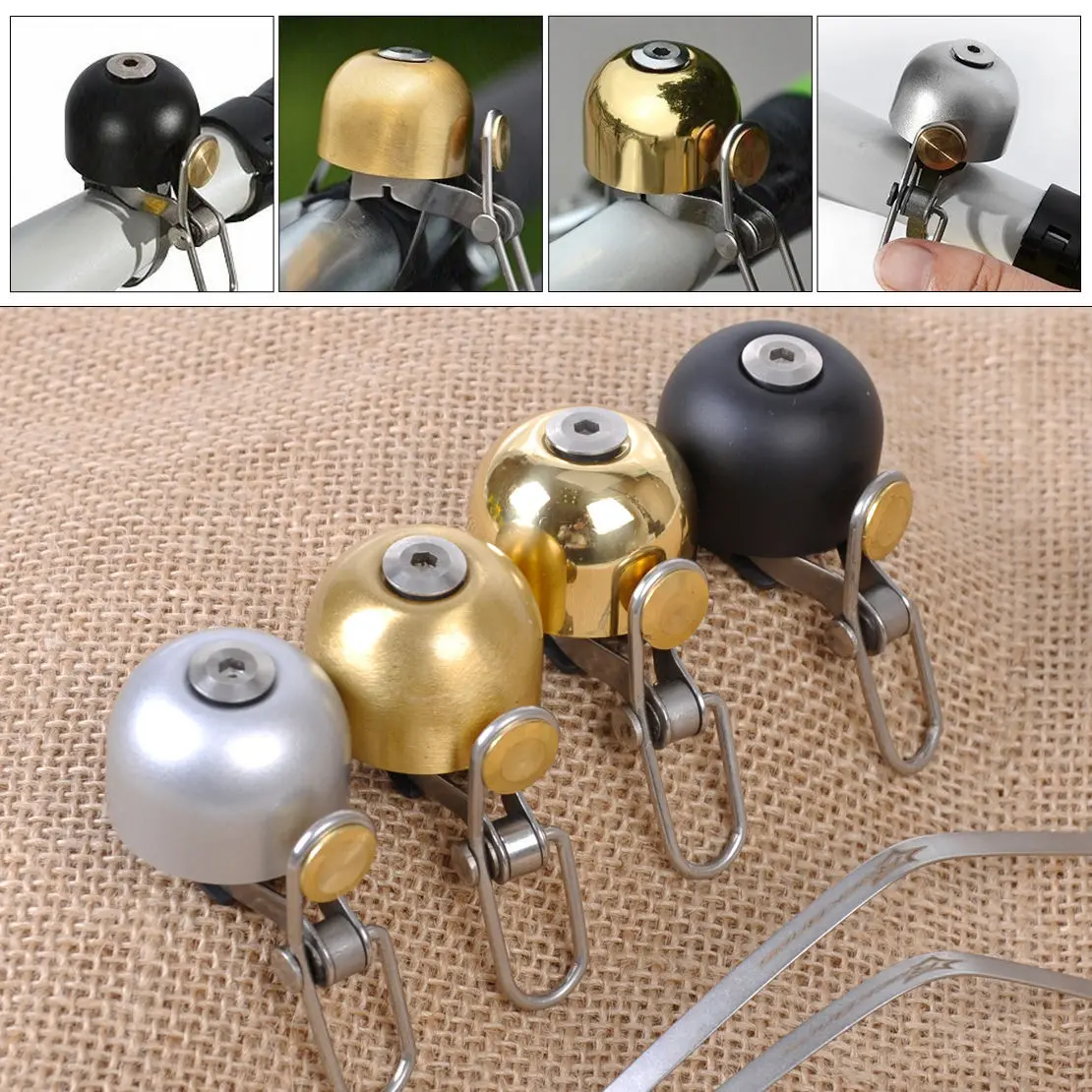 Retro Classical Bicycle Bell Clear Loud Sound Steel Copper MTB Mountain Bike Handlebar Ring Horn Safety Cycling Warning Alarm
