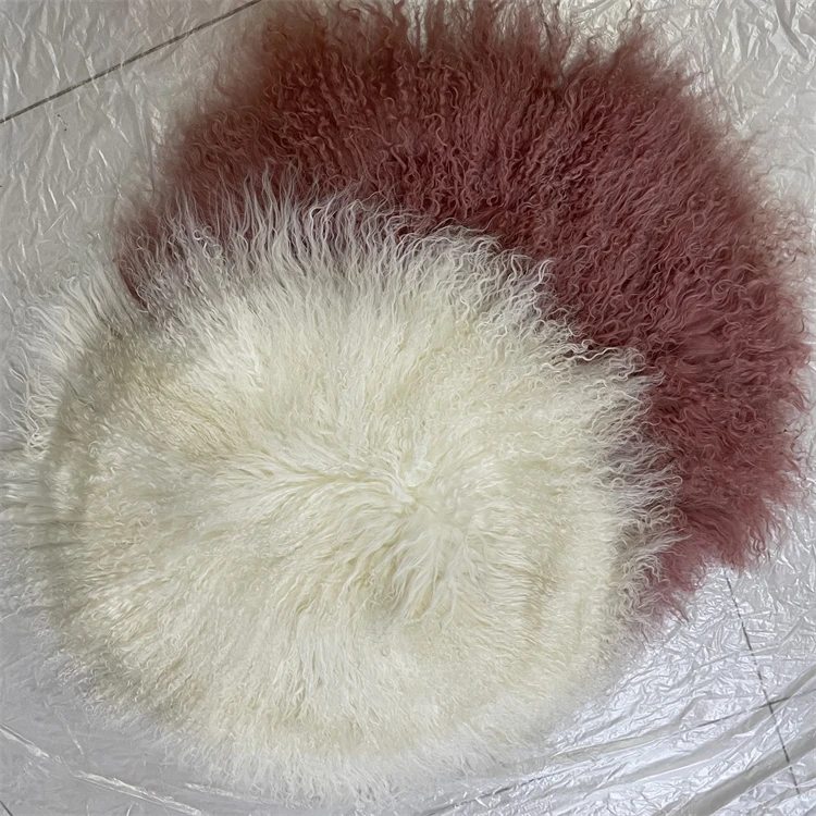Mongolian/ Tibetan Skin For Sofa Lamb Wool Fur Pillow