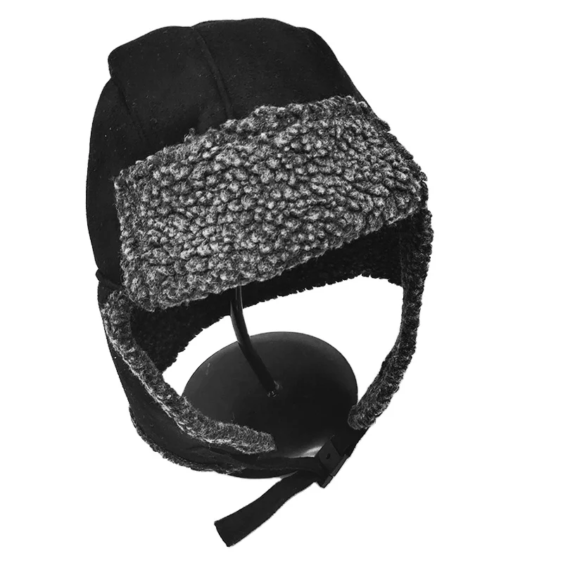 2021 new style custom logo winter hats for kids warm velvet knitted hat with ears wool beanie knit hat for baby