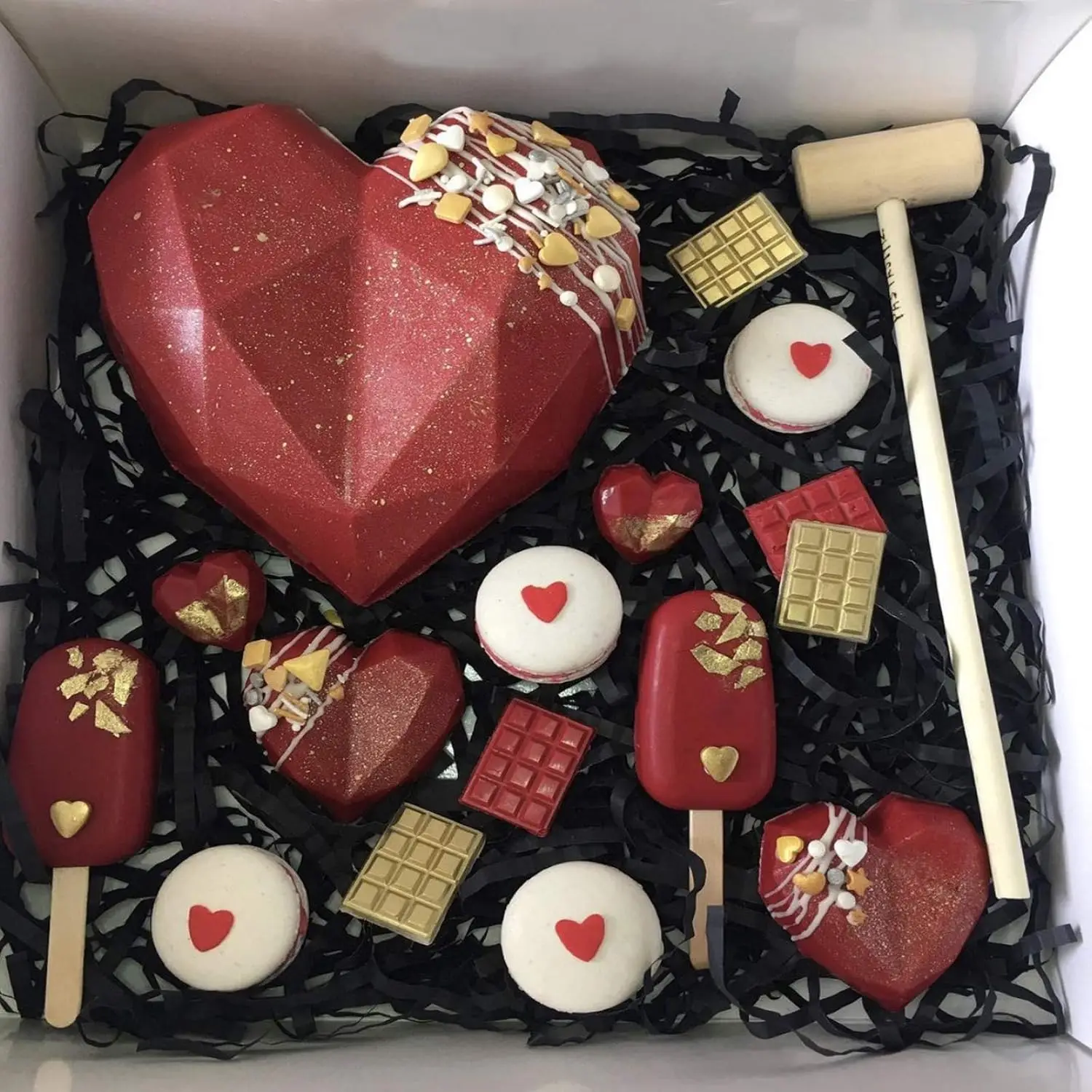 Heart Silicone Molds for Chocolate Large Medium Small Diamond Heart Shaped Cake Mold Set Mini Heart Candy Molds for Wax Melts