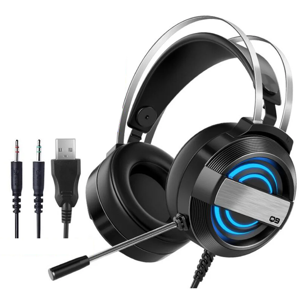2021 cheap wired gaming headset 7.1 computer gaming headphone with Microphone