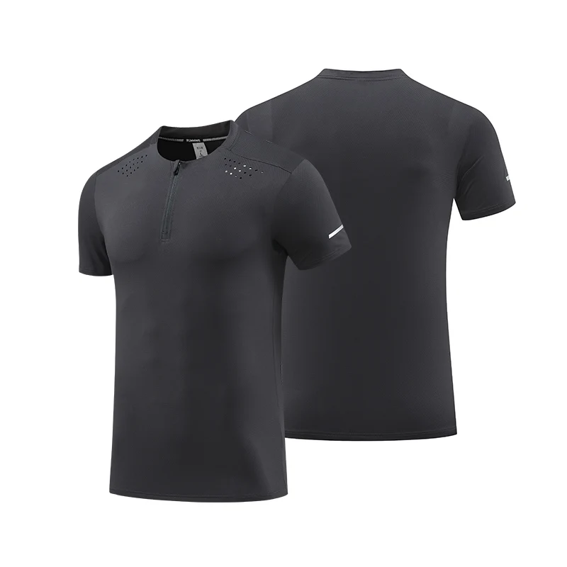 85% polyester 15% spandex print cool t shirt breathable hole ice  fabric business man t shirt