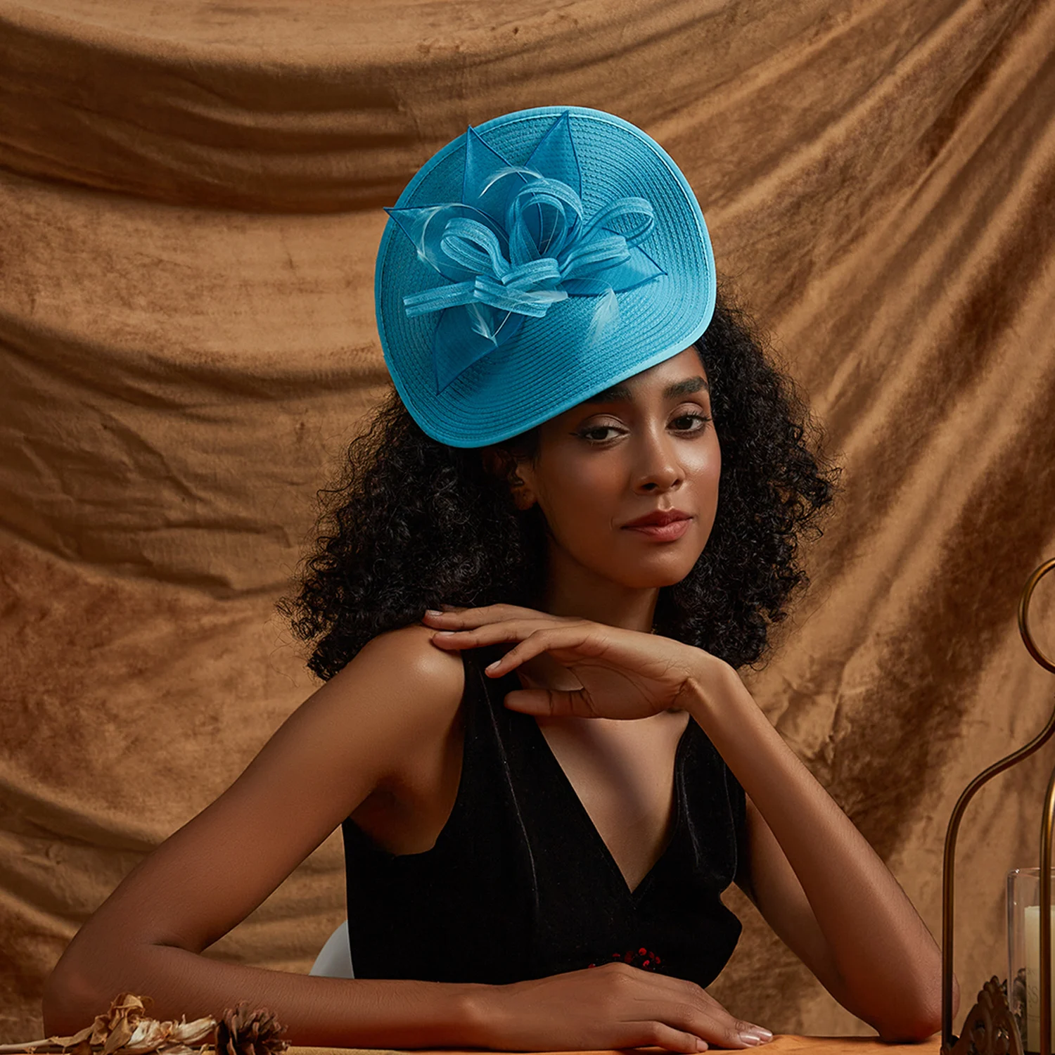 Fancy Hawaiian Fascinators Hats Hair Accessories Headdress Headpieces Bride Headband Headgear Derby Hat for Women Ladies