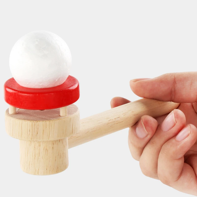 Hot sale custom interesting baby balloon blowing   kids wooden  other novelty & gag toys fine motor skills toys