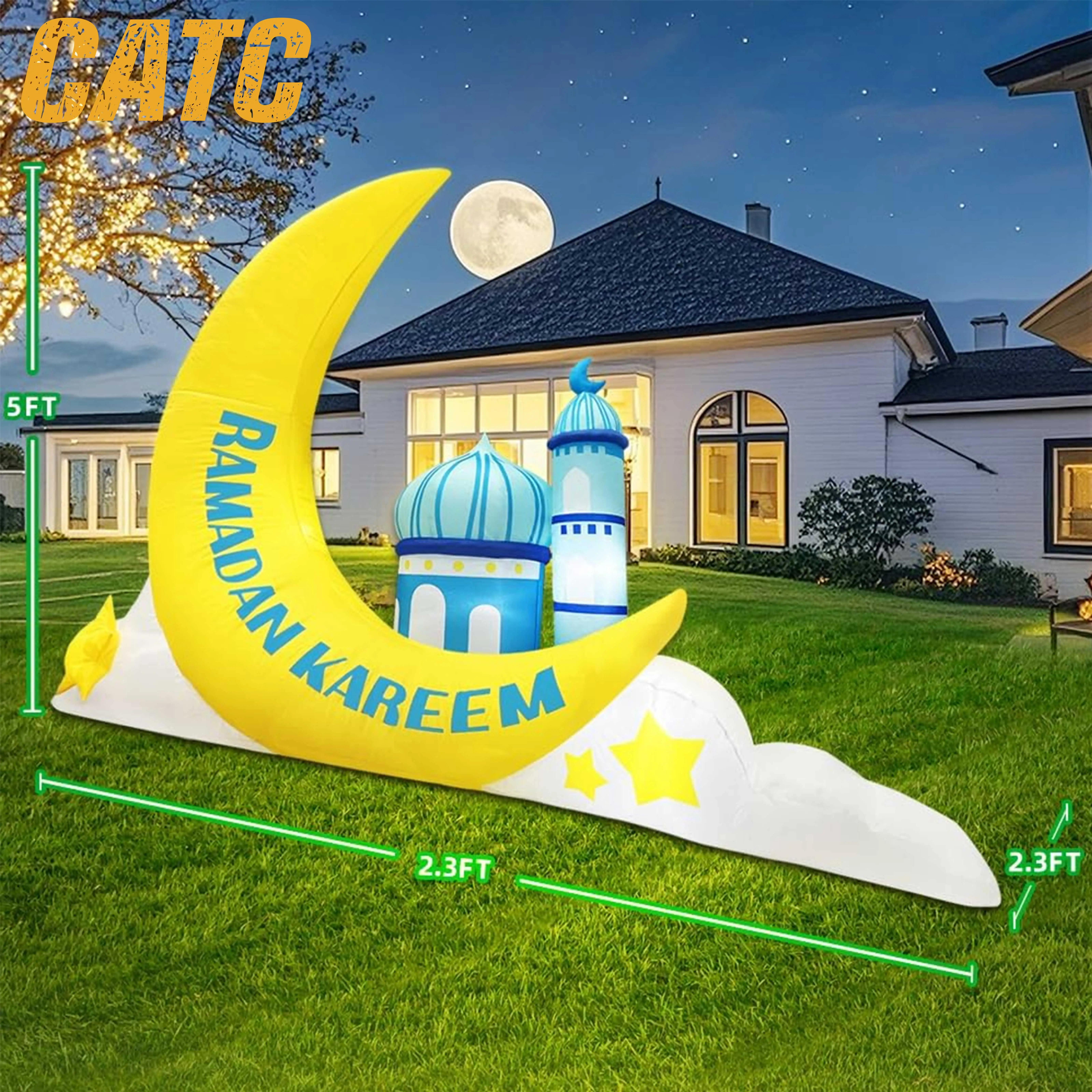 CATC Ramadan Kareem надувная модель Луны для Eid al-Fitr полностью индивидуальные декоративные надувные изделия мероприятий на открытом воздухе