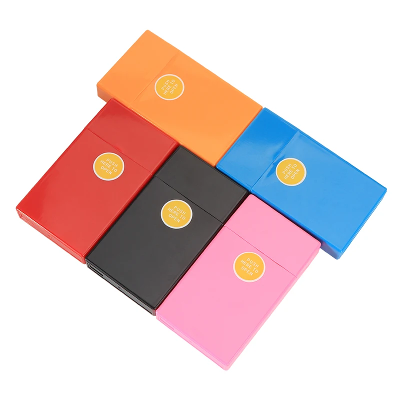 Factory Direct 20pcs Women Fine Cigarette Capacity Automatic Cigarette Box moisture-proof Smoking Accessories Cigarette Case