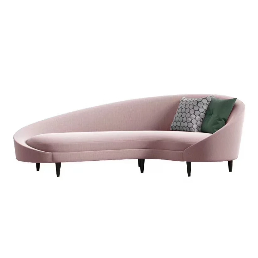 
Modern Lounge Sofa Home Furniture Hotel Room Designs Sofa Set Living Room Seater Pink Velvet Fabric Loveseat Sofa 