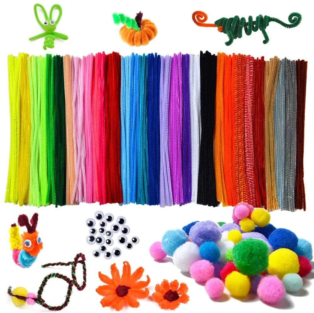 Pipe Cleaners 27 Colors Chenille Stems for DIY Art Creative Crafts Decorations Fuzzy Sticks