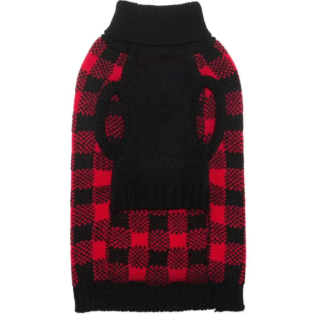 Warm Cute Pet Puppy Jumper Blue Plaid Knitwear Apparel pet sweater dog clothes Pet Dog Sweater