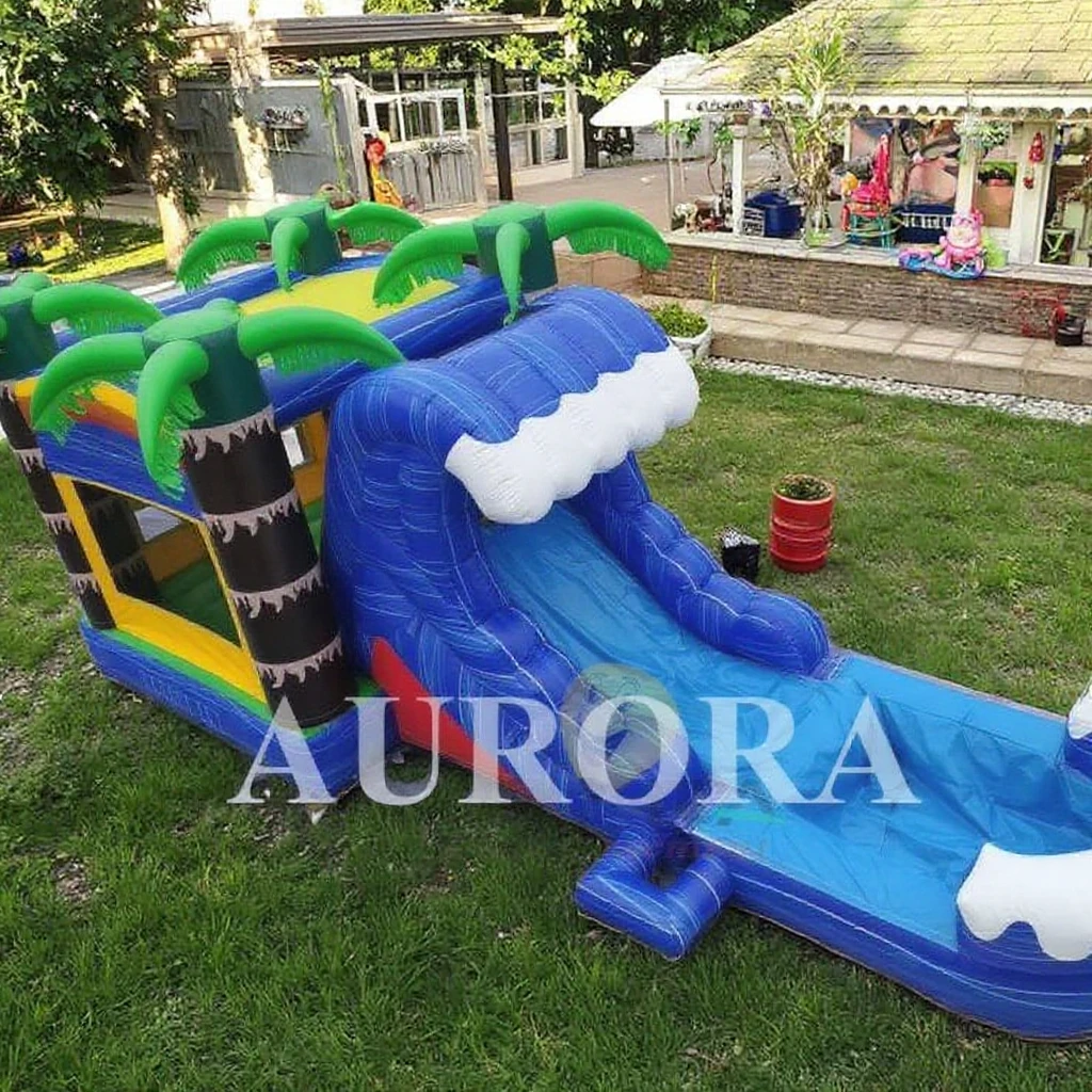 Надувной комбинированный прыгающий Домик принцессы с горкой Джампер moonwalk надувной батут