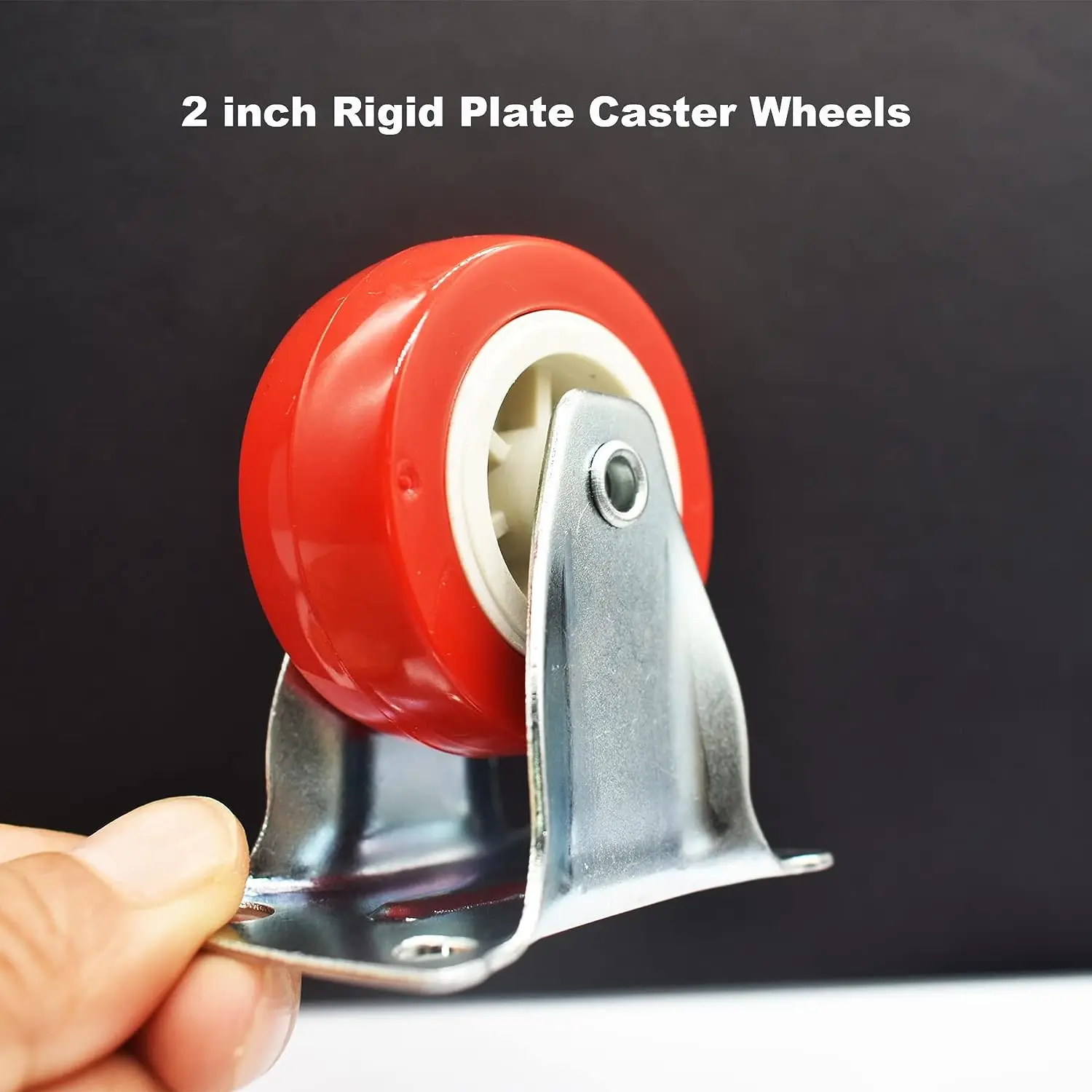 Free Sample 2 Inch Fixed casters Rigid No Swivel Plate Caster Wheels for Furnitures
