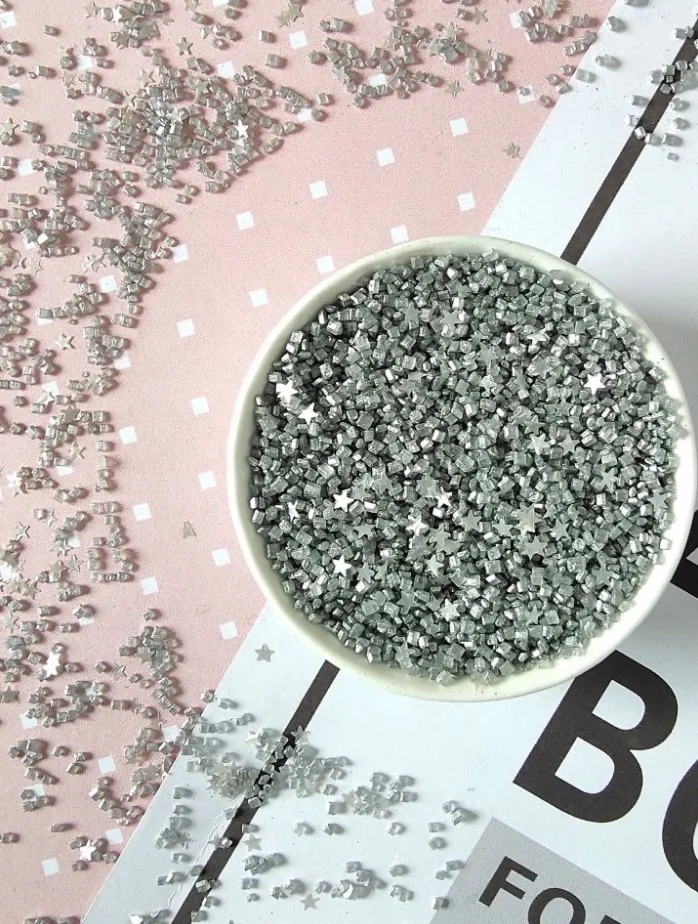 glitter sprinkles for cupcake icecream and chocolates decoration bakery ingredients manufactory edible white sugar beads shaped