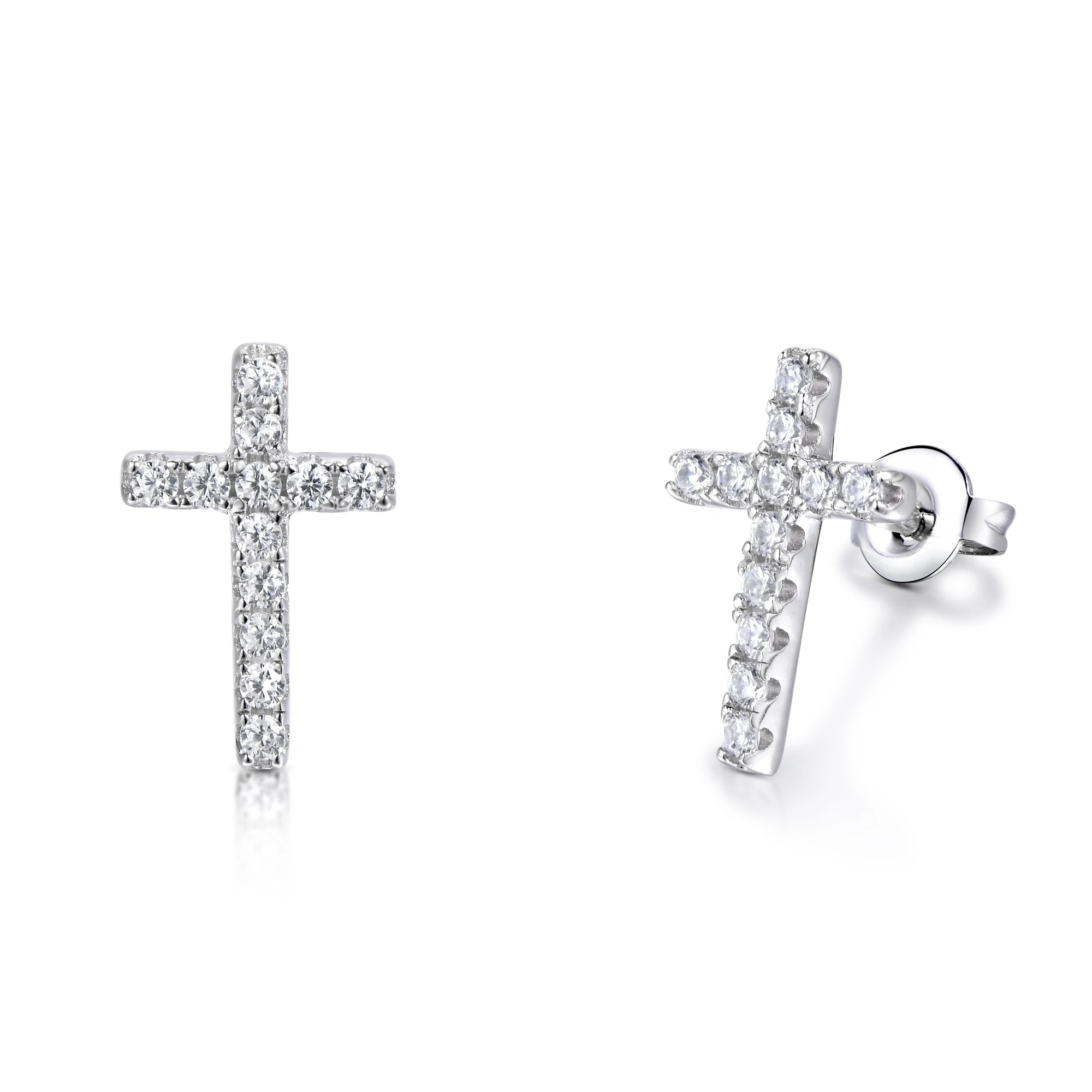 New Fashion Upmarket Cross 925 Sterling Silver Earrings For Ladies Platinum Sterling Silver Earrings Women/Earrings Set/Earrings