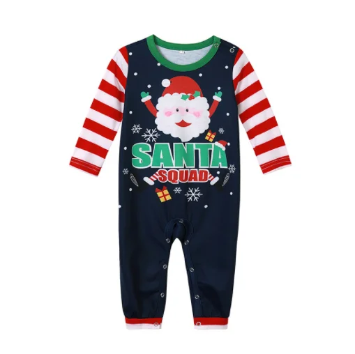 2021 wholesale drop shipping lovely Santa printed family  matching christmas  pajamas sets   family Christmas clothing