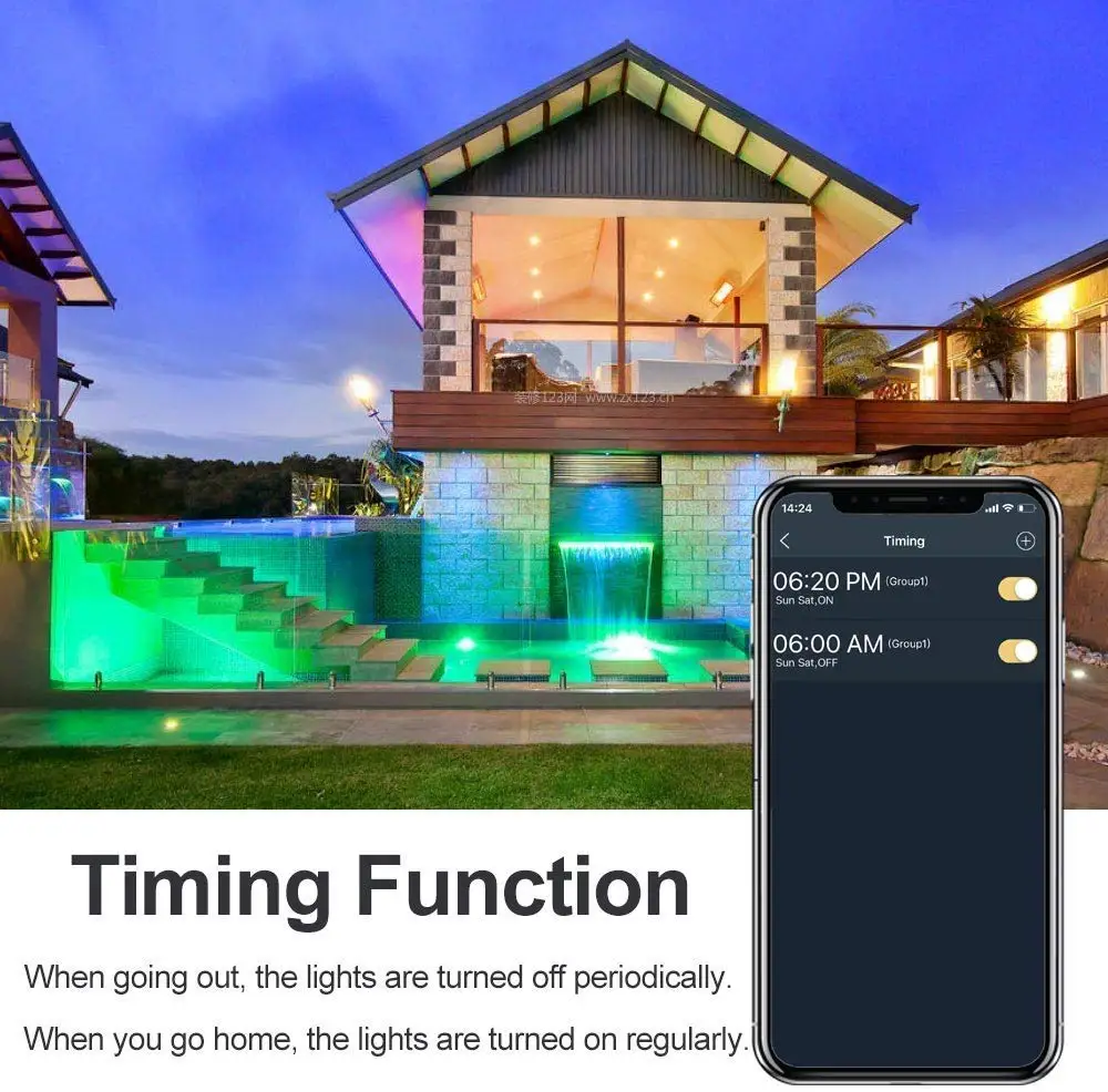 
RGB LED wifi mesh Spot Light Outdoor Spotlight Led Landscape Garden Light Yard Path Lawn Lamps 12w Outdoor light 