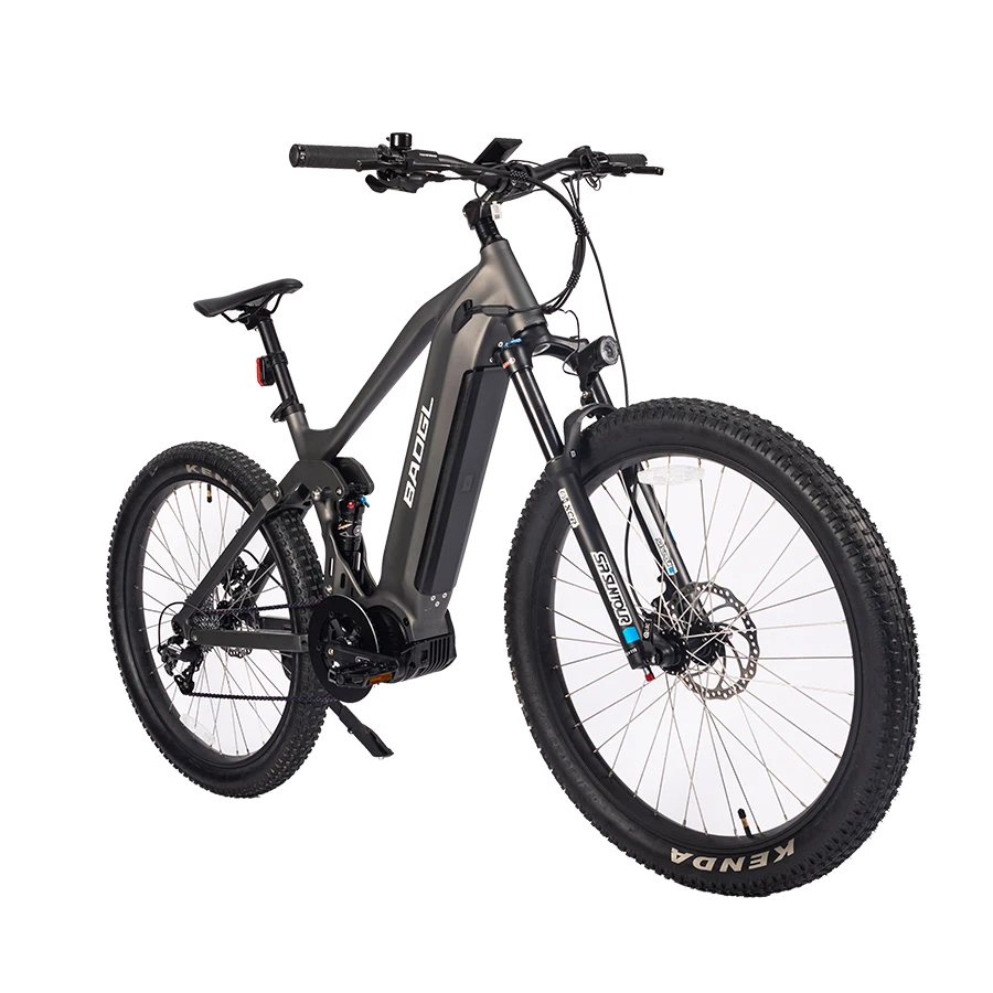 Ebike Lithium Battery Powered Powerful Mountain E Bikes With Down Tube Mid Motor
