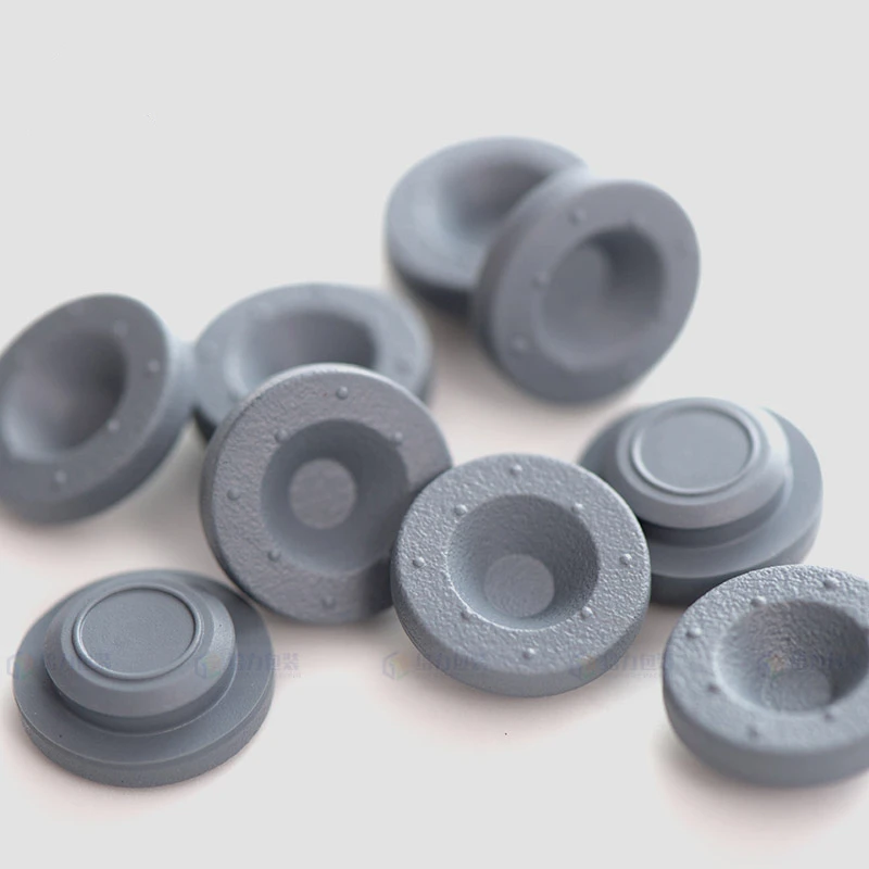 Factory Price Mouth Flat 13mm  15mm 20mm Size Custom Rubber Plug Silicon Butyl Rubber Stoppers for Medical Vial Bottles