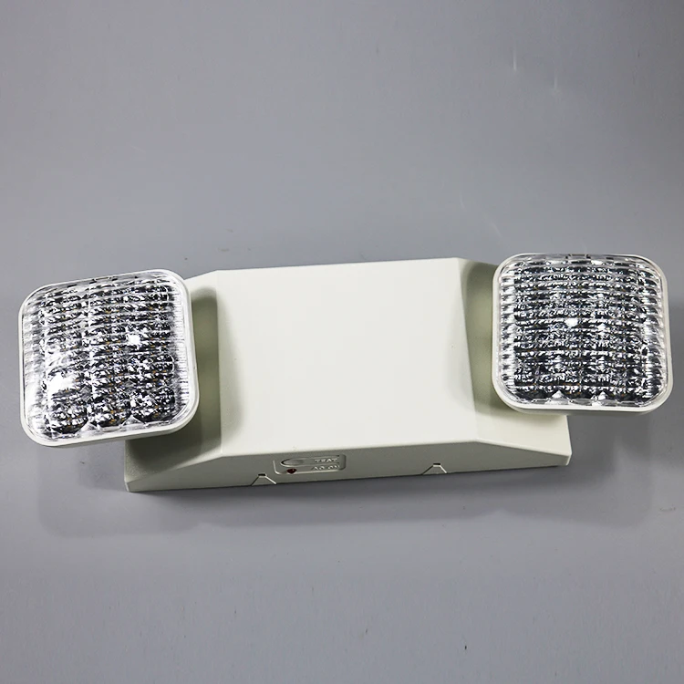 UL listed rechargeable double dual heads 3w battery backup led automatic twin spot emergency light