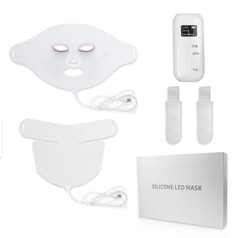 7 Colours Led Face Mask Skincare Red Colorful Light Therapy Silicone for Women
