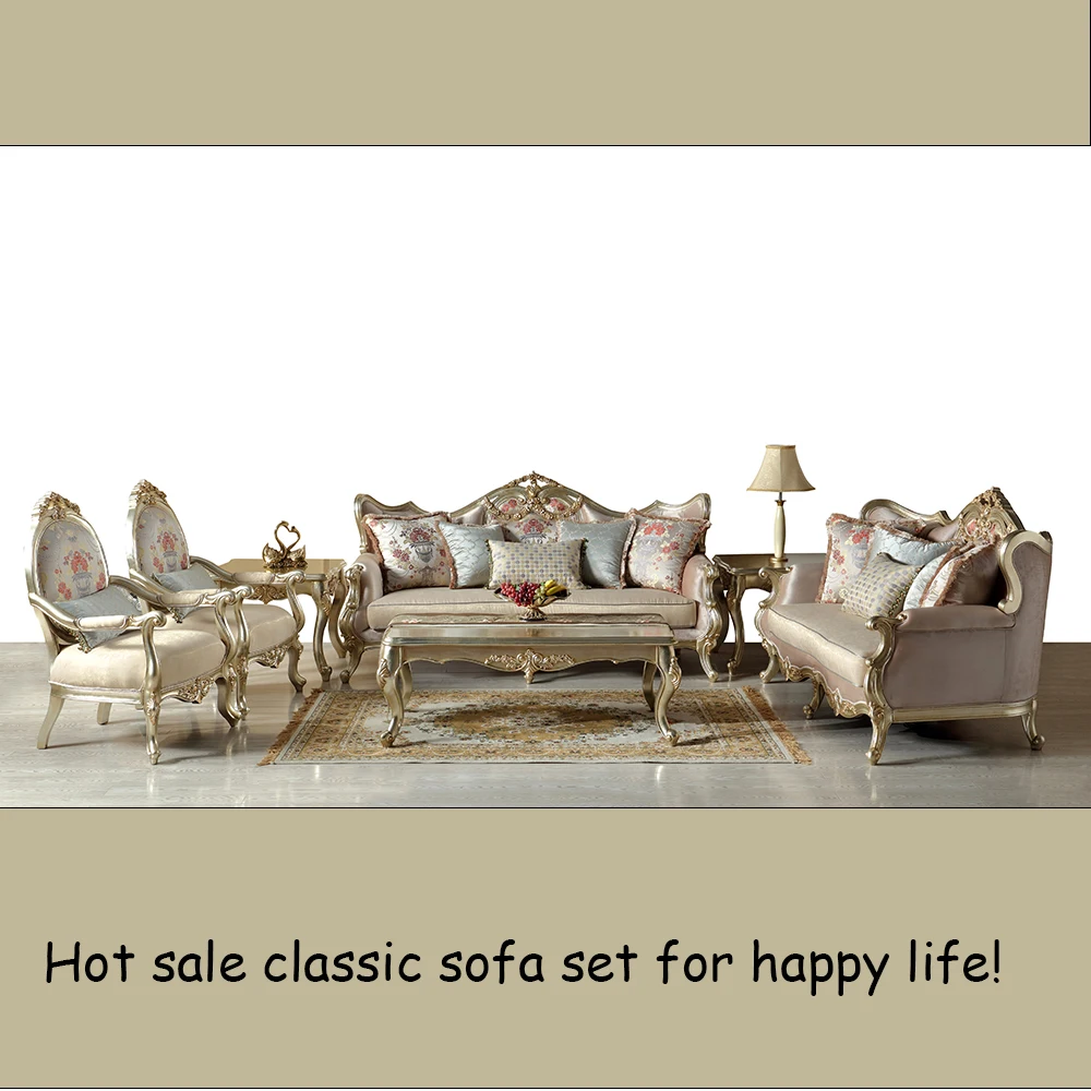 Antique Warm and romantic cheap antique embroidered living room red sofa sets