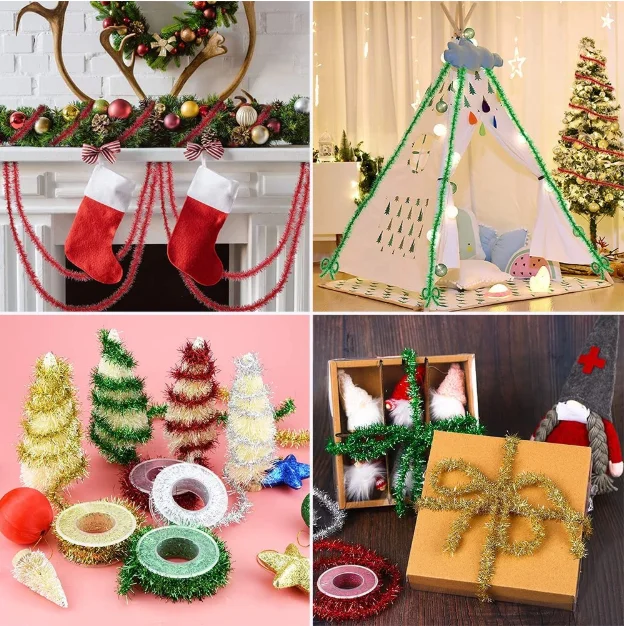 Christmas red green snowflake reindeer ribbons for Birthday New Year Christmas gifts wrapping packaging festival party supplies