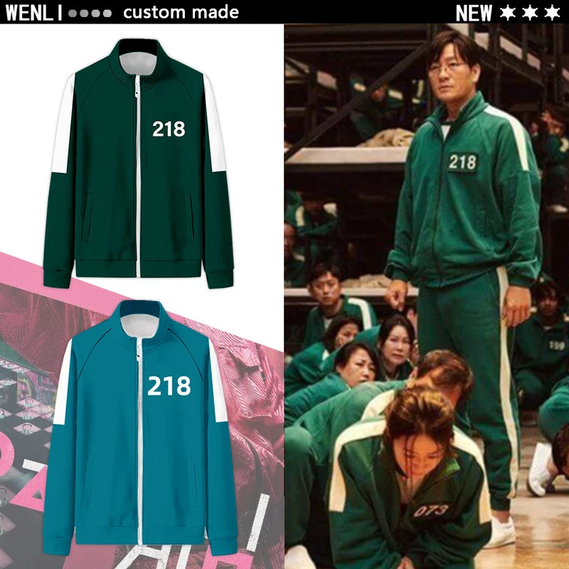 Pro-win Korean tv & movie costumes Series Halloween jacket sets Cosplay costume same sportswear men tracksuit