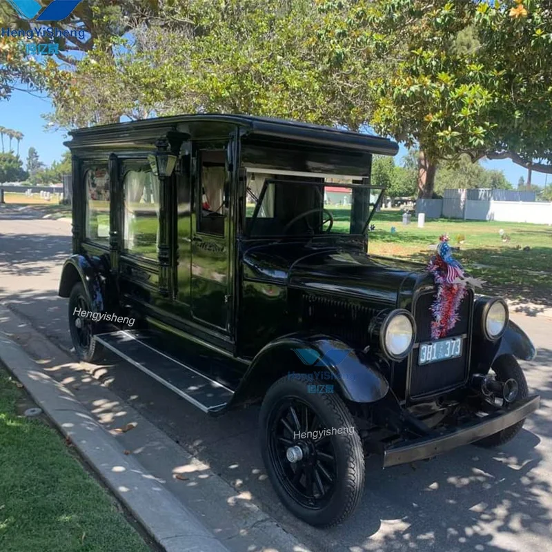 Premium limousine with 5KW motor retro coffin truck funeral coach hearse hearse with good price