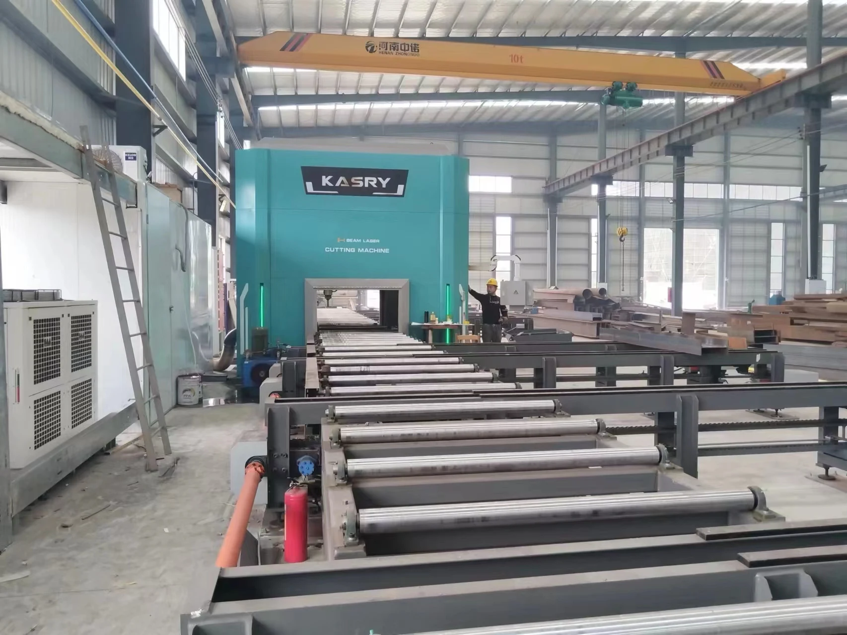 Kasry KR-XHJG-1250 Steel Structure Processing Fiber Steel H Beam Laser Cutting Machine