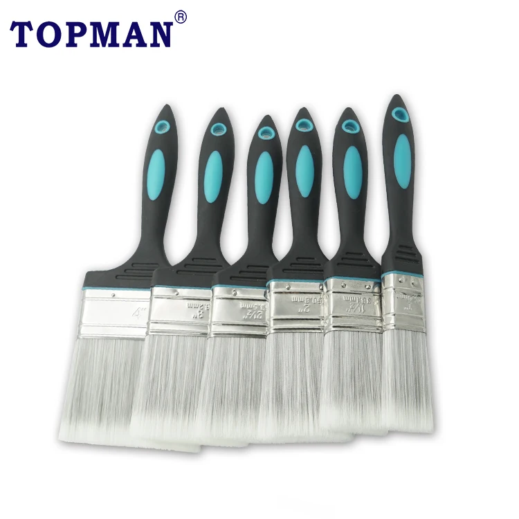 2 inches flat paint brush with soft plastic handle