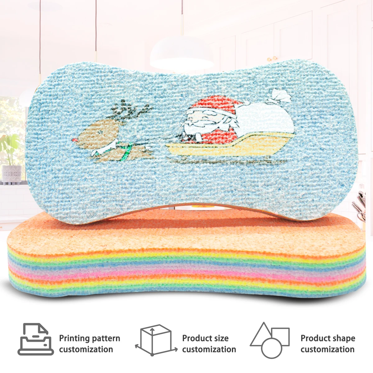 Spifit PVA Microfiber Sponge Terry Cloth Car Cleaning Sponge for Household Kitchen