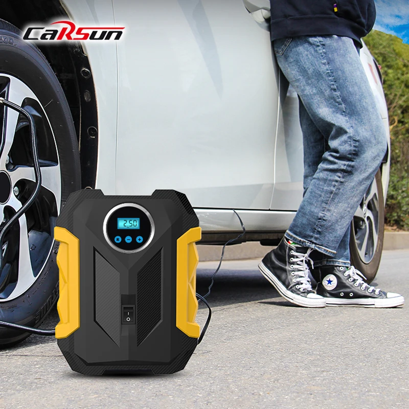 CARSUN C139902 Travel Emergency Tool Tyre Inflator Fast Inflating Tire Pressure Preset Intelligent Air Pump