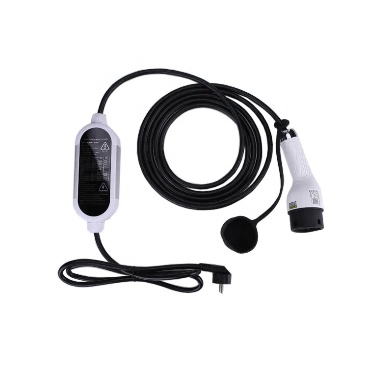 
3.6KW Portable Current Switching AC EV Charger 5M Cable Type 2 Current Adjustable 8A 10A 13A 16A EV Fast Charging Station 