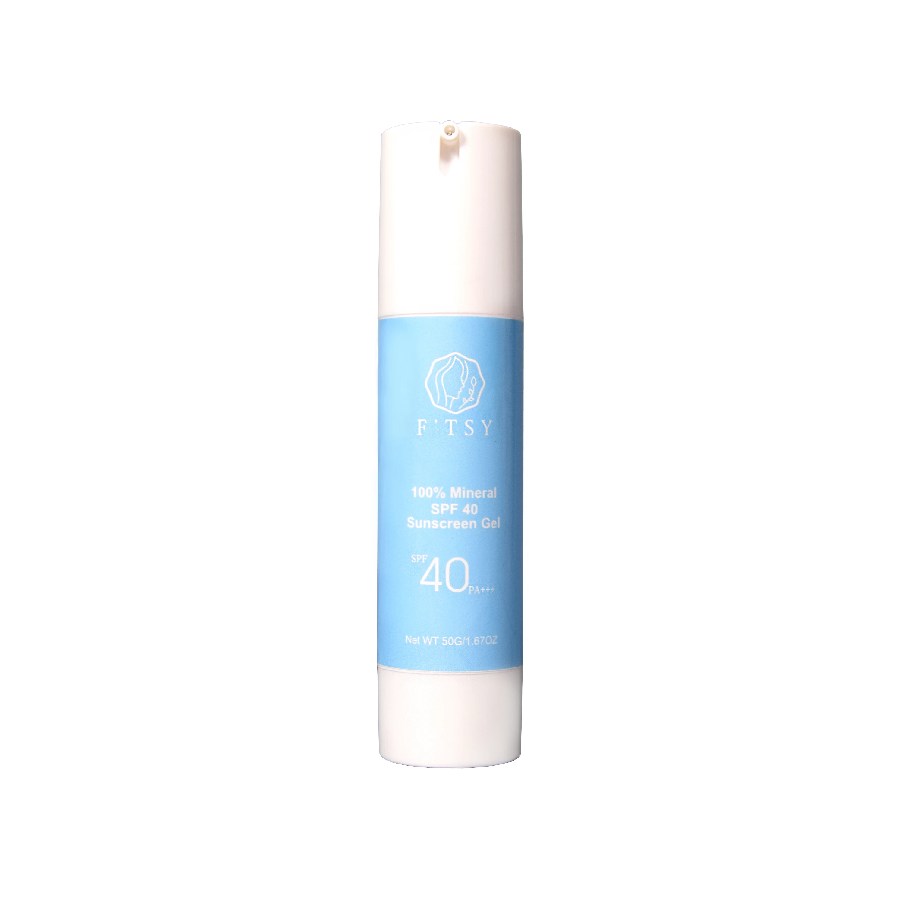 Private label Mineral SPF 40 UV Protection Natural Waterproof Transparent Sunscreen Gel