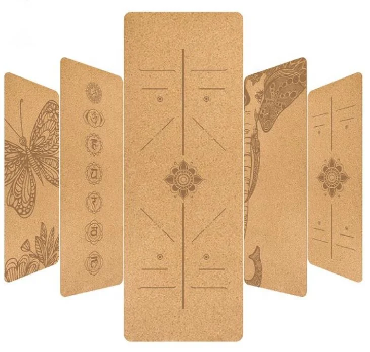Exercise Gym Pilates Mat Print with Customized Varley Eco Friendly Cork Anti-slip 15 Mm Yoga Home Tropical Custom Designs Logo