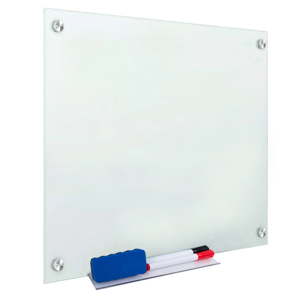 School Classroom Wall mounted Tempered Glass  Magnetic White Board 90x120cm