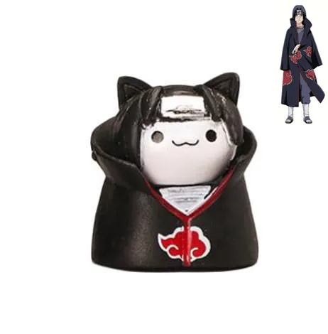 8 шт. комплект одежды с рисунком милой кошки статуя из аниме фигурки Kakashi Гаара; Обувь в стиле Итачи PVC Моделя хорошим спросом коллекция